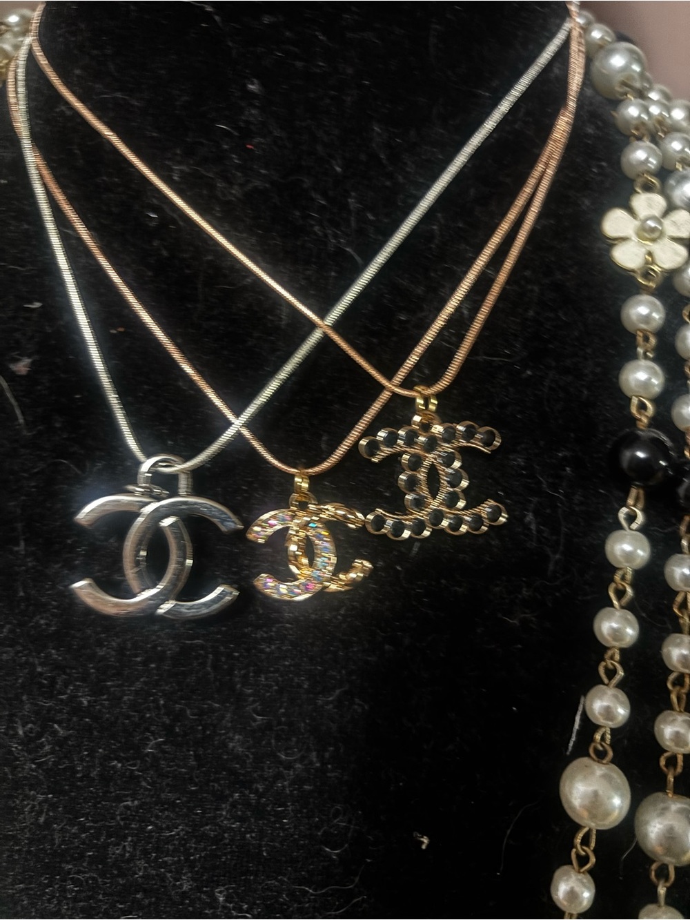 Upcycled Chanel Necklaces Multi-Tone Interlocking CC Choose 1 only.